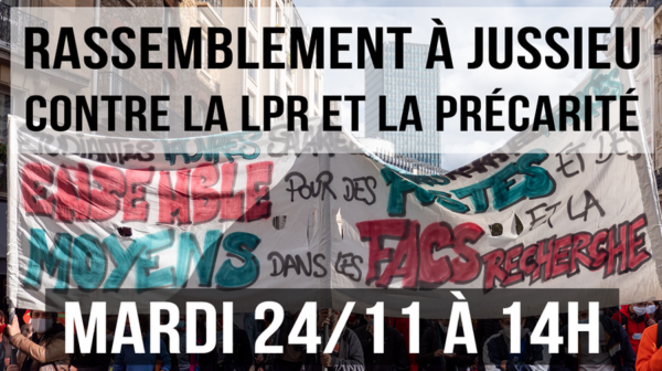 24 novembre : journée de mobilisation contre la LPR et la précarité !