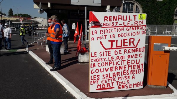 Renault Choisy-le-Roi : rassemblement et manifestation contre la fermeture de l'usine