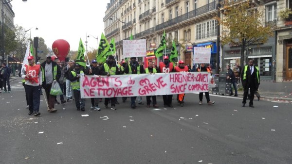 Jeudi 23 novembre : Repas solidaire avec les grévistes du nettoyage des gares SNCF