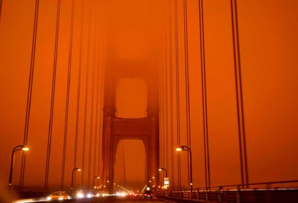 Californie : le ciel teinté de rouge par les incendies