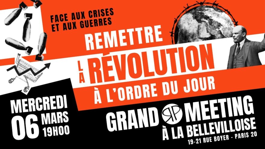 « Remettre la révolution à l'ordre du jour » : meeting le 6 mars avec A. Kazib, F. Lordon, S. Hamouri…